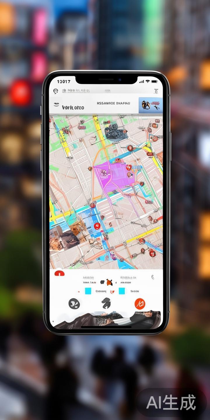 现代地图应用提供了非常便捷的导航服务。找到场馆的详